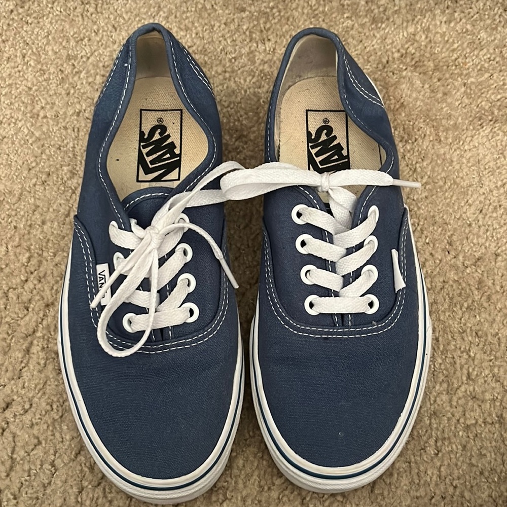 Blue classic vans (worn once)